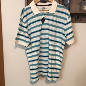 Club Room estate polo blue/white/gray/black short sleeves, Xlarge